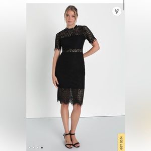 Remarkable Black Lace Dress (worn once)
